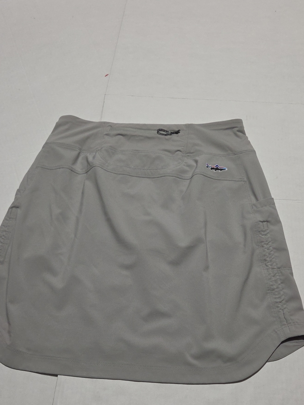 Patagonia Light Gray Athletic Skort with Inner Liner